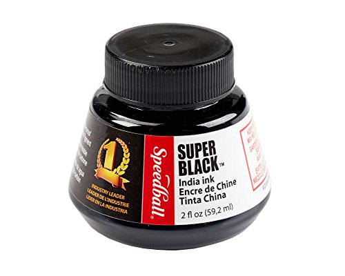 Speedball 2-Ounce India Ink, Super Black