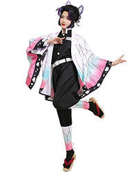 miccostumes Women's Kochou Shinobu Kimono Cosplay Costume Outfit (X-Small, Multicolored)