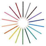 BIC Kids Tropicolors Colouring Pencils - Assorted Colours, Wallet of 24