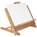 U.S. Art Supply Solid Studio Adjustable Wood Tabletop Artist Easel