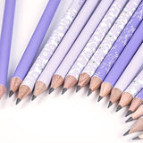 Pencils #2 HB, Pre-sharpened Pencils with Eraser Cute Pencils Graphite Pencils Sketch Pencils Birthday Pencils Wood-Cased Pencils Gifts Pencils for Kids, Adults, School, Office 12 Pack (Purple)