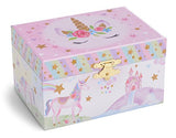 Jewelkeeper Girl's Musical Jewelry Storage Box with Spinning Unicorn, Glitter Rainbow and Stars Design, The Unicorn Tune