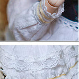Fityle 5 Pieces Princess Fairy Shirt Dress Suit Party Dress White 1/4 BJD Doll Accessories