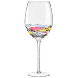 Red Wine Glasses Set of 2 Hand Painted Designed with Strong Presence by DAQQ, Inspired by the