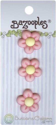 BaZooples Buttons-Pink Flowers
