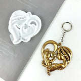 Mom Keychain Resin Molds, Large Size Silicone Pendant Resin Molds for Casting, Mom Holding Baby Shape Epoxy Molds for DIY, Table Decor, Baby Gift, Mother's Day Gift