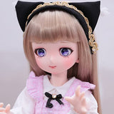 Cute SD Dolls 1/4 Anime BJD Doll 42cm Handmade Ball Jointed Doll with Clothes Shoes Wig Makeup, Best Gift for Girls