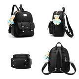 Bags for Teens Girls Purse Backpacks Mini PU Leather Fashion Small Bookbag with Wallet Set