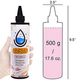 UV Resin - 500g Upgrade Crystal Clear Hard Glue Ultraviolet Curing Epoxy Resin for Jewelry Making Craft Decoration - Transparent Solar Cure Sunlight Activated Thin Resin for Mold, Casting and Coating