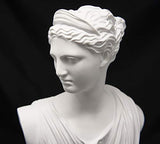 Good Buy Gifts Diana The Huntress Bust - Roman God Statue - 1Ft Height - White/Green Color (White)