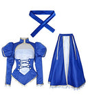 miccostumes Women's Blue Saber Cosplay Costume Outfit Top Skirt (S)
