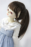 Doll Wigs Jusuns JD289 High Ponytail BJD Doll Wig 1/6 1/4 1/3 YOSD MSD SD Blythe Synthetic Mohair Doll Accessories (Medium Brown, 9-10inch)