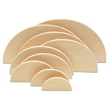 Half Circle Cutouts 24 inch, Pack of 1 Semicircle Wooden Cutouts for Crafts, Wood Signs, Door Hangers, and Unfinished Wood Toys, by Woodpeckers