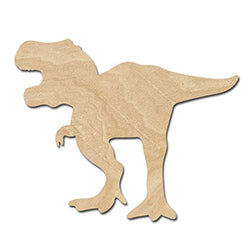 Trex Dinosaur Wooden Cutouts for crafts, Laser Cut Wood Shapes 5mm thick Baltic Birch Wood, Multiple Sizes Available