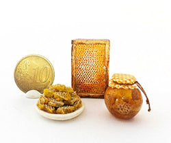 Honeycomb. House bees. Dollhouse miniature 1:12
