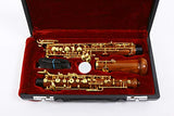 Yinfente Professional Oboe C key left F Resonance semi-automatic Rosewood Oboe Case + Oboe Parts (Rosewood)