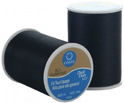 Coats & Clark Dual Duty All-purpose Thread, 400 Yards/1 Spool Of Yarn, Black
