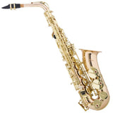 Mendini by Cecilio Eb Alto Sax w/Tuner, Case, Mouthpiece, 10 Reeds, Pocketbook and 1 Year Warranty (Intermediate Rose Gold (no tuner))