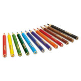 Crayola 684112 Short Barrel Colored Woodcase Pencils, 3.3 mm, 12 Assorted Colors/Set
