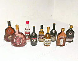 Alcohol, whiskey, brandy, cognac, liqueur. Dollhouse miniature 1:12