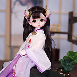 ICY Fortune Days 11 Inch 1/6 Scale Peach Blossoms Wonderland Series 28 Ball Joints Doll, 28 Joints Doll, Best Gift for Girls(Qingwei)