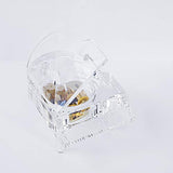 Mini Crystal Music Box Piano Shape Mechanical with Melody Castle in The Sky, Piano Music Box for Home and Office Decoration, Musical Gift for Birthday Christmas