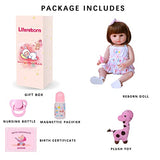 Lifelike Reborn Baby Dolls 18 Inch Realistic Newborn Reborn Girl Baby Doll with Doll Clother & Accessories Best Birthday Set for Girls Age 3