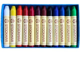Stockmar Beeswax Stick Crayons - Set of 12 Jumbo Crayons -Non Toxic, Beeswax Crayons For Toddlers, Kids -Waldorf Homeschool -Waldorf Art Supplies- Includes Storage Box