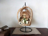 Wicker Hanging Chair With Stand for Lati Yellow Pukifee 1:8 scale dolls. Handmade