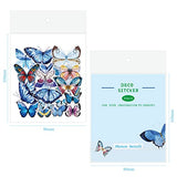 Waynoda 320 Pieces Transparent Butterfly Stickers Set 8 Styles Waterproof Butterfly Decorative Decals for Scrapbook DIY Crafts Album Bullet Journal Planner Water Bottles Phone Cases Laptops