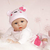 Yesteria Lifelike Reborn Baby Dolls Girl 2 Outfits 22 Inches Silicone Vinyl Newborn Light Pink and Dark Pink