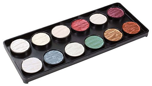 Coliro M1200 Mica Pigment Rich Pearl Watercolor Paint - Set of 12