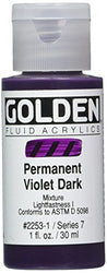Golden Fluid Acrylic Paint 1 Ounce-Permanent Violet Dark
