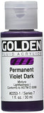 Golden Fluid Acrylic Paint 1 Ounce-Permanent Violet Dark