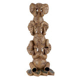 Design Toscano The Hear-No, See-No, Speak-No Evil Elephants Statue, Large 24 Inches, Full Color