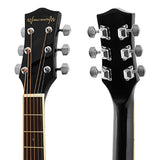 World Rhythm Acoustic Guitar, Right, Black, 3/4 (WR-204)