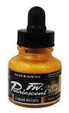 Daler-Rowney FW Pearlescent Acrylic Ink, 1 oz, Autumn Gold (603201126)