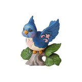 Enesco Jim Shore Heartwood Creek Bluebird on Branch Miniature Figurine, 3.5 Inch, Multicolor