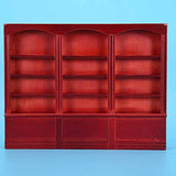 N#A Miniature Dollhouse Dollhouse Bookcase Storage Organizer Doll House Shelf Bookcase Storage Shelves Storage Shelf Display Cabinet for Dollhouse(Red Brown)