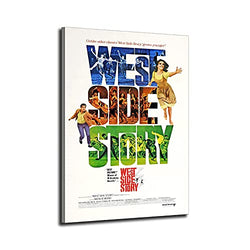 West Side Story Poster, Classic Retro Movie Canvas Poster, Suitable for Home Wall Decoration. Santa Rona (16x24 NO Frame,A)