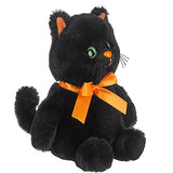 Bearington Ebony Plush Halloween Black Cat Stuffed Animal, 7 Inch