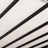 Sunjoy Maverick 10 ft. x 12 ft. Modern Steel Pergola with White Adjustable Shade