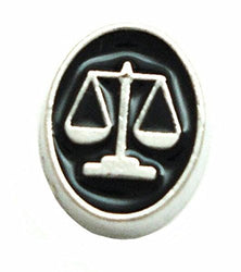 Cherityne Scale of Justice Floating Charm for Locket Pendants