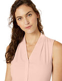 Calvin Klein Women's Solid Sleeveless V-Neck Cami (Petite and Standard), Blush, Small