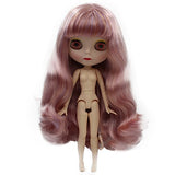 1/6 BJD Doll is Similar to Neo Blythe, 4-Color Changing Eyes Matte Face and Ball Jointed Body, 12 Inch Customized Dolls Can Changed Makeup and Dress DIY, Nude Doll Sold Exclude Clothes (SNO.8)