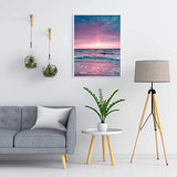 Diamond Painting for Adults and Kids, Beach of Setting Sun Picture Dot Full Drill Crystal Rhinestone Embroidery for Home Wall Decor Gift(12x16inch)