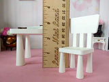Miniature Chair and Table Set. Mammut Furniture for Dollhouse. 1:8 scale 3Dmut