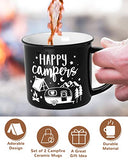 Nefelibata Camping Coffee Mug Christmas Gifts Camping Tea Cups Travel Drinking mugs for Couples, Ceramic Mug His and Hers Anniversary Present Gifts Set of 2