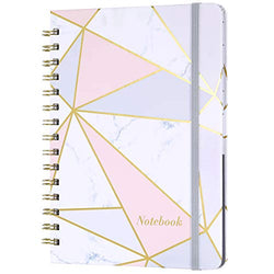 Ruled Journal/Notebook- Lined Journal with Hardcover, 6.3" X 8.4", Back Pocket, Strong Twin-Wire Binding, Premium Paper, College Ruled Spiral Notebook/Journal, Perfect for School, Office & Home