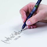 Tombow Fudenosuke Brush Pen Art Marker for Lettering Calligraphy, Black, Soft Tip (GCD-111) &